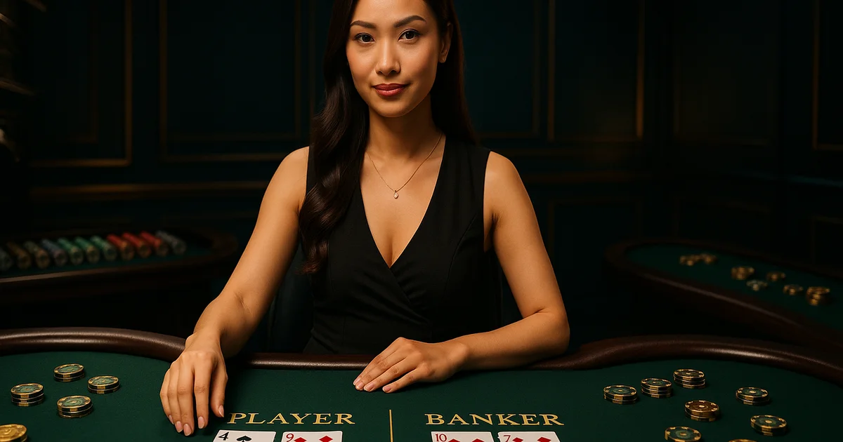 Live Baccarat online tại EE88 Casino — dealer chuyên nghiệp
