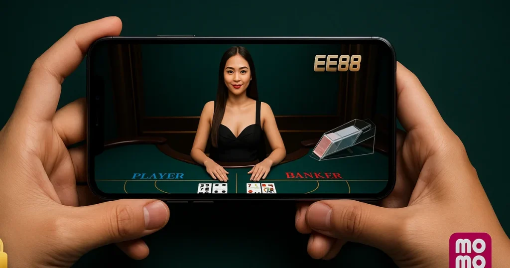 Chơi Baccarat online trên app EE88 — mobile live dealer MOMO VietQR