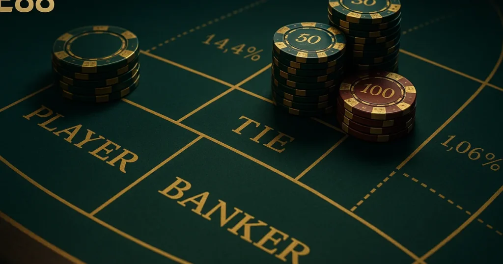 Cửa cược Player Banker Tie trong Baccarat online EE88