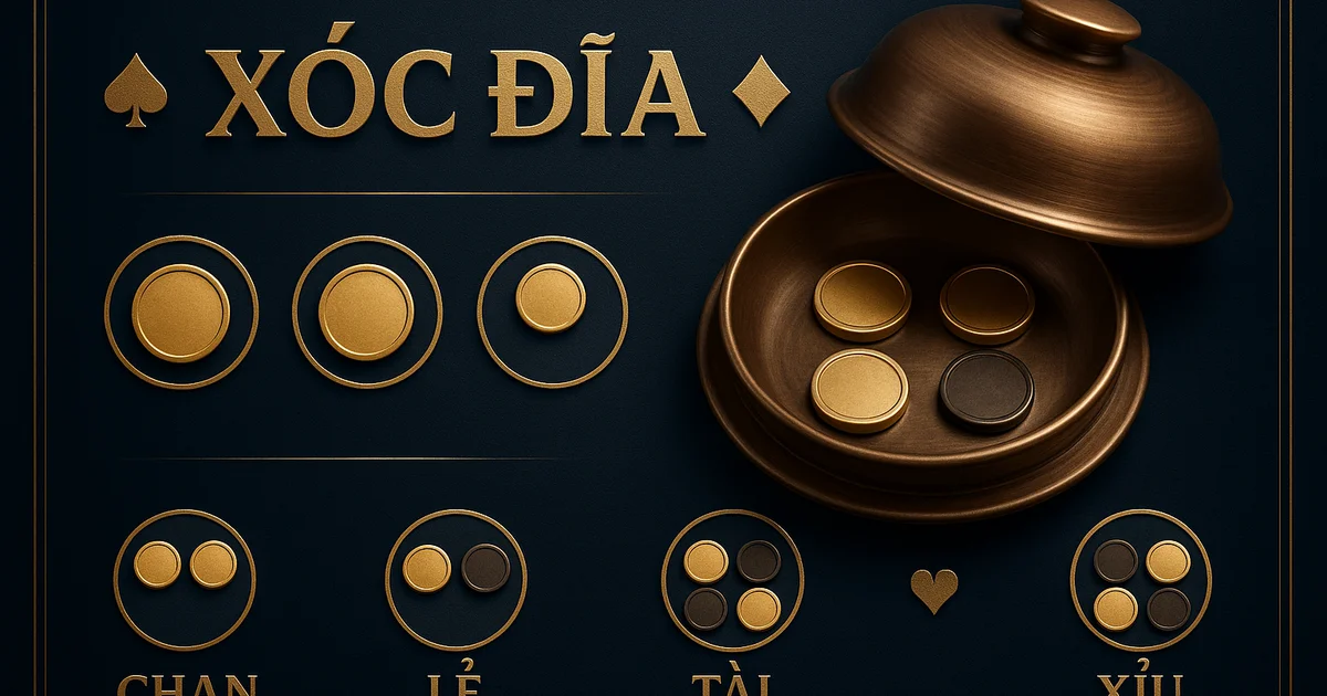 Luật xóc đĩa — bốn đồng xu Chẵn Lẻ Tài Xỉu infographic EE88 2026