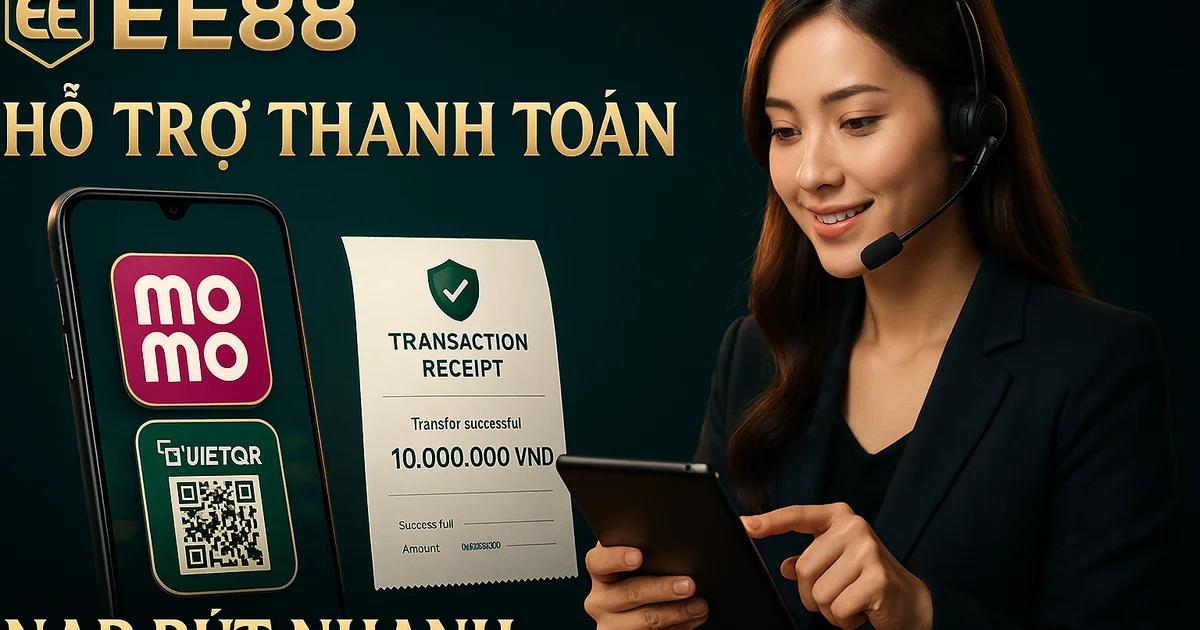 Hỗ trợ nạp rút EE88 qua MOMO VietQR ngân hàng VNĐ