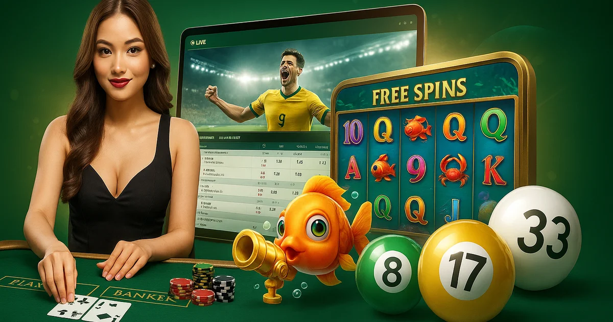 Hệ sinh thái sản phẩm EE88: casino, thể thao, nổ hũ, bắn cá, xổ số, đá gà